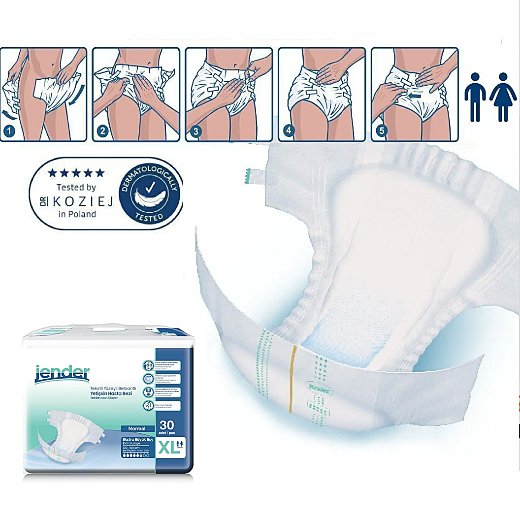 Scutece Adulți Jender, Mărimea L, 120 Buc (4x30) – Pachet Economic
