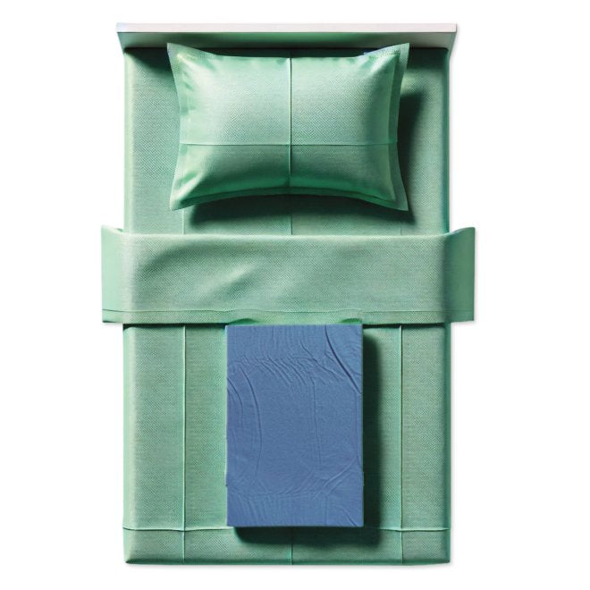 Set lenjerie pat de unică folosință, material netesut, 3 piese – cearceaf, față de pernă, husă pilotă