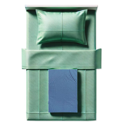 Set lenjerie pat de unică folosință, material netesut, 3 piese – cearceaf, față de pernă, husă pilotă
