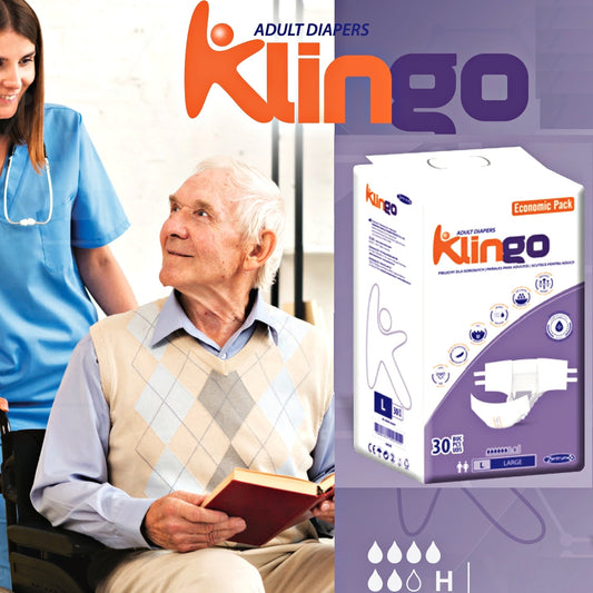 Scutece Adulți KlinGo Mărimea XL, Pachet 30 Buc