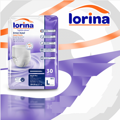 Scutece Chilot pentru Incontinență LORINA, Mărimea L - Pachet 30 Bucăți