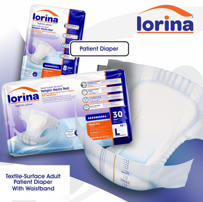 Scutece Absorbante LORINA Adult, pentru Incontinență Urinară, Mărimea M - Pachet 30 Bucăți