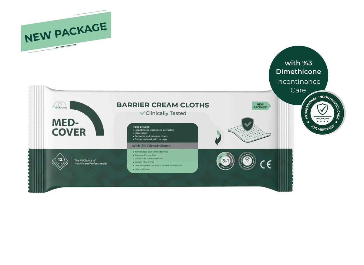 Lavete impregnate cu crema barieră 3% Dimethicone (12 bucati) – Anti-escare