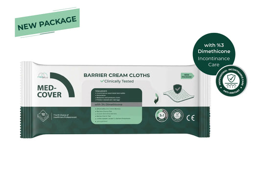 Lavete impregnate cu crema barieră 3% Dimethicone (12 bucati) – Anti-escare