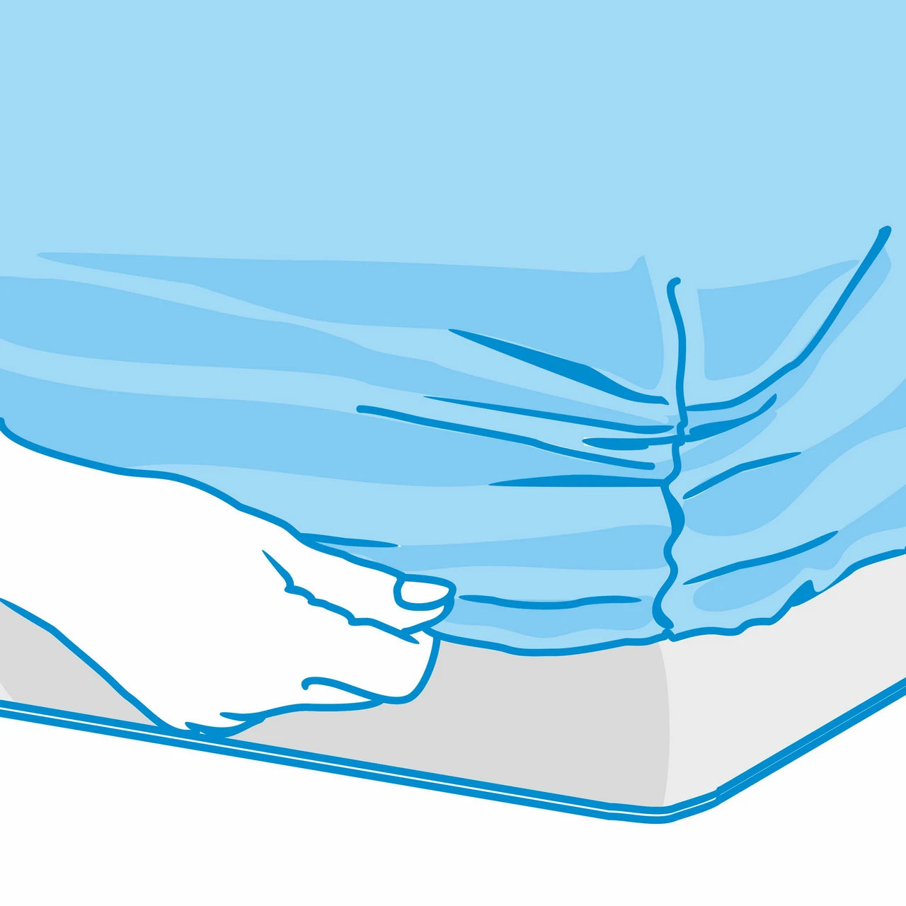 Huse pat/targă de unică folosință, 210x100 cm, material netesut, cu elastic, set 10 bucăți