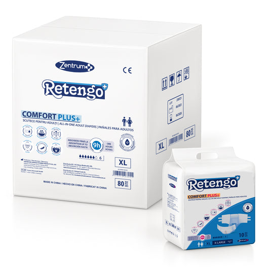 Scutece Adulți RETENGO Comfort Plus, Mărimea XL, 80 Buc