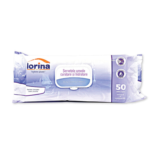 Șervețele Umede LORINA pentru Incontinență Urinară – 1200 Bucăți (24 Pachete)