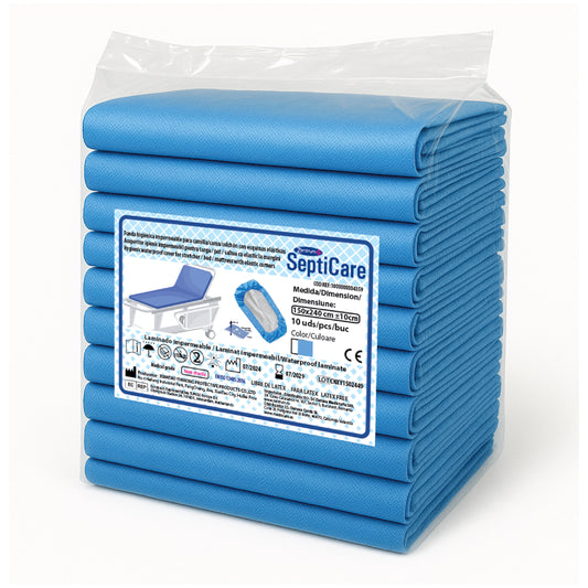 Huse pat/targă de unică folosință, 210x100 cm, material netesut, cu elastic, set 10 bucăți