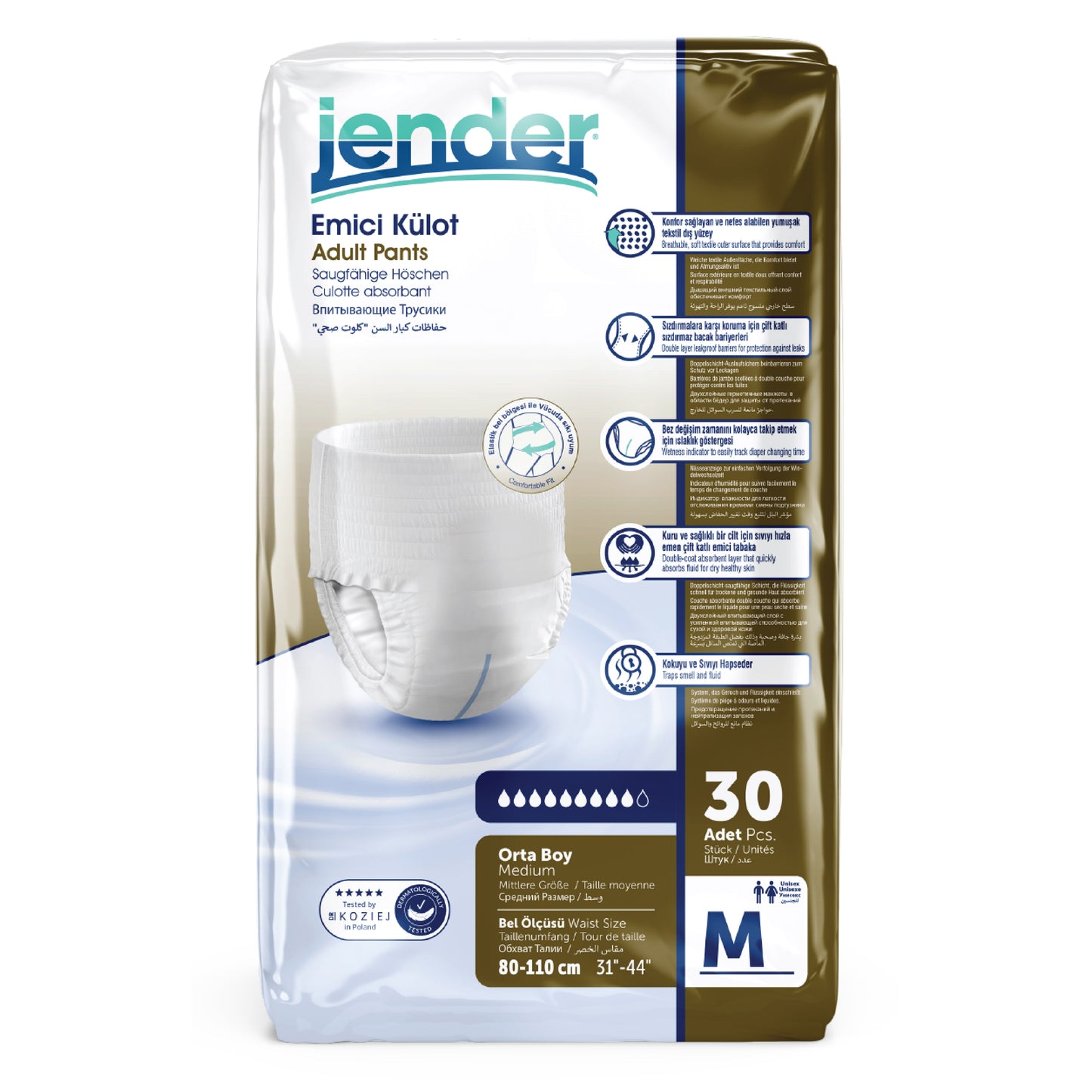 Scutece Chilot pentru Adulți Jender, Mărimea M, 30 Buc