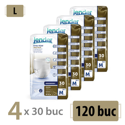 Scutece Chilot Adulți Jender, Mărimea M, 120 Buc – Absorbție Superioară și Confort