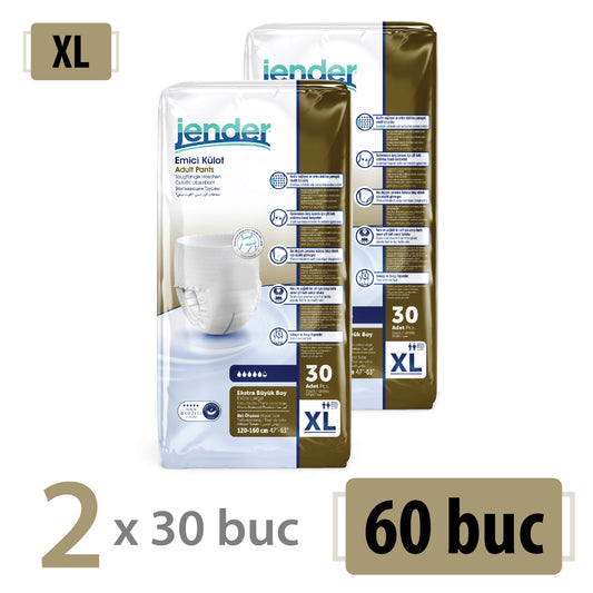 Scutece Chiloți Jender, Mărimea XL, 60 Buc (2x30)