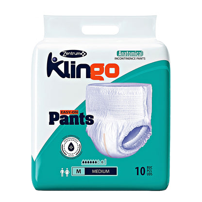 Scutece pentru adulti tip chilot Klingo Easy-on Pants M, pachet 10 buc