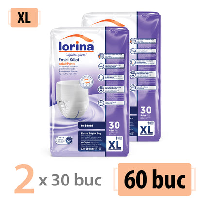 Scutece Chilot Adulți Lorina XL (60 Buc.) - Pachet Promoțional